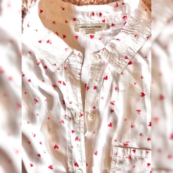 BeachLunchLounge ❤️Hearts Valentines Day ❤️Top L - Picture 2 of 7